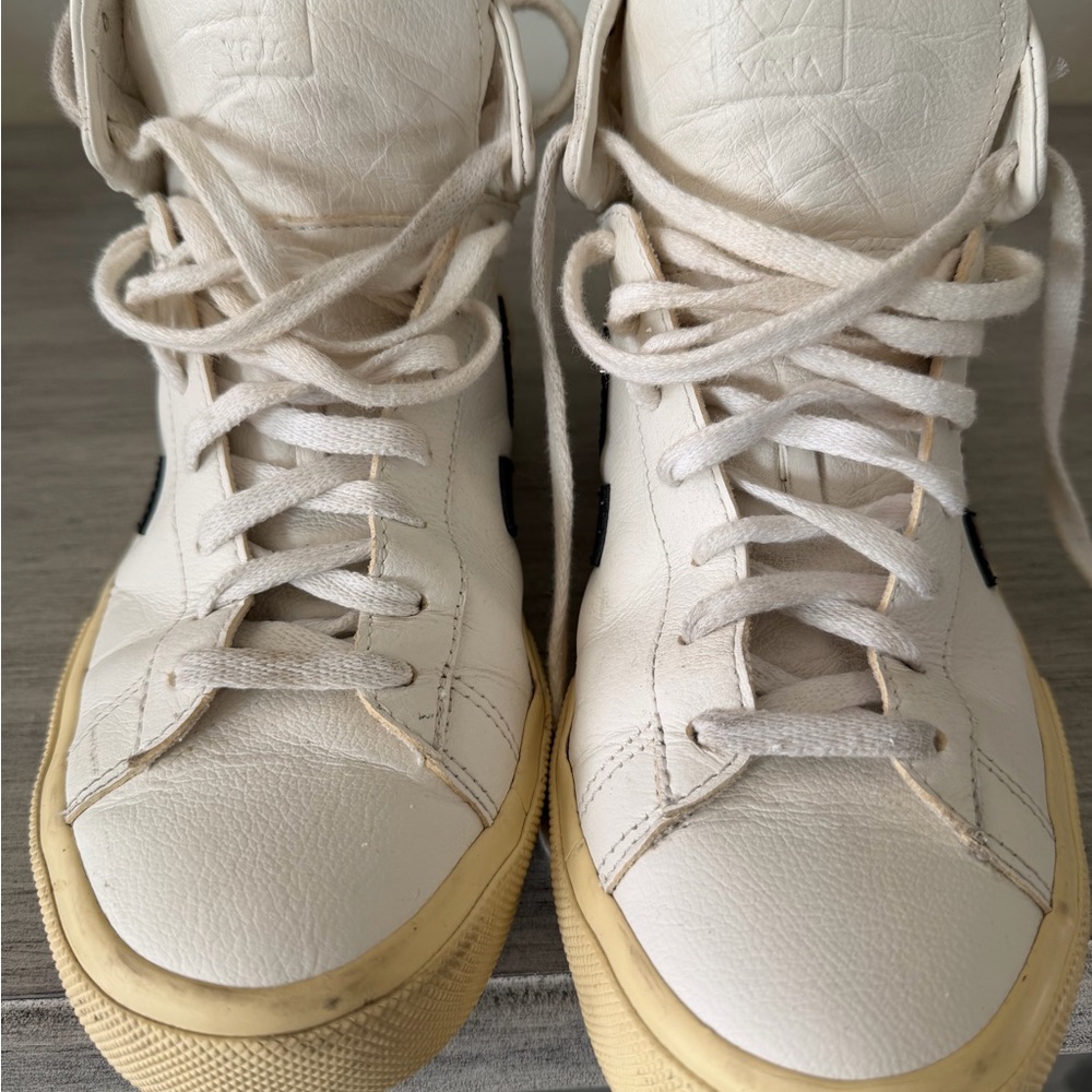 Veja White High-Top Sneakers